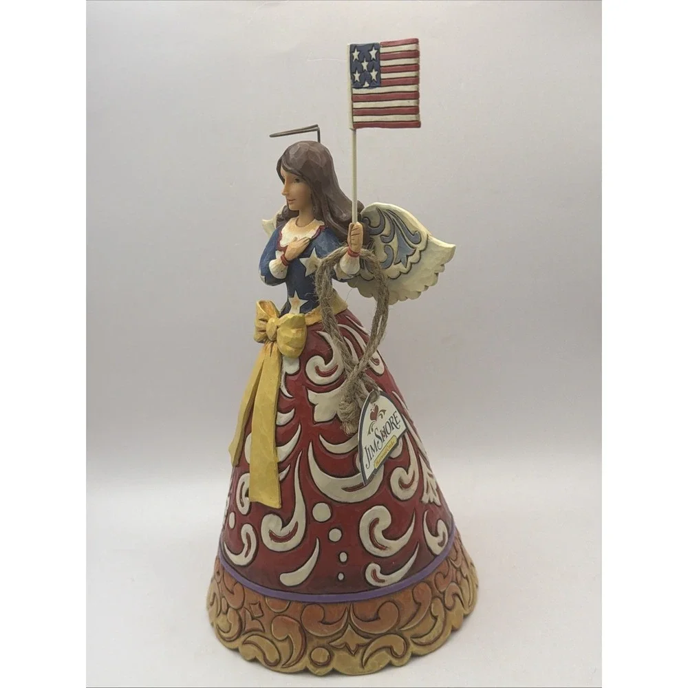 2009 Jim Shore Patriotic USA ANGEL Flag Of Freedom Forever Wave 4016965 July 4th